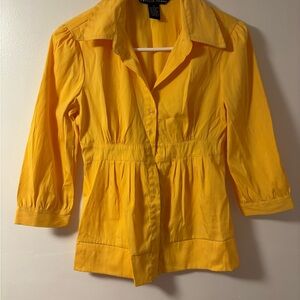 Yellow Button-Up Blouse